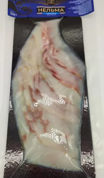 Нельма филе слабой соли нарезка 100гр Фото Нельма филе слабой соли нарезка 100гр