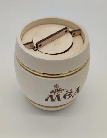 Бочонок для меда Купеческий светлый 0,3кг  Фото Бочонок для меда Купеческий светлый 0,3кг