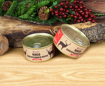 Уценка. Тушеное мясо европейского оленя (мятые банки) Фото Уценка. Тушеное мясо европейского оленя (мятые банки)