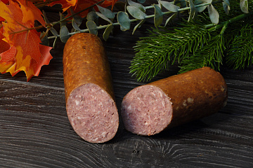 Фото Колбаса из лося с кабаном полукопченая (охлажденная)