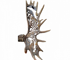 Рог лося с барсом