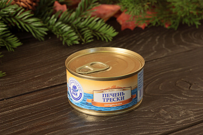 Превью Печень трески натуральная (металлическая банка 120 грамм)